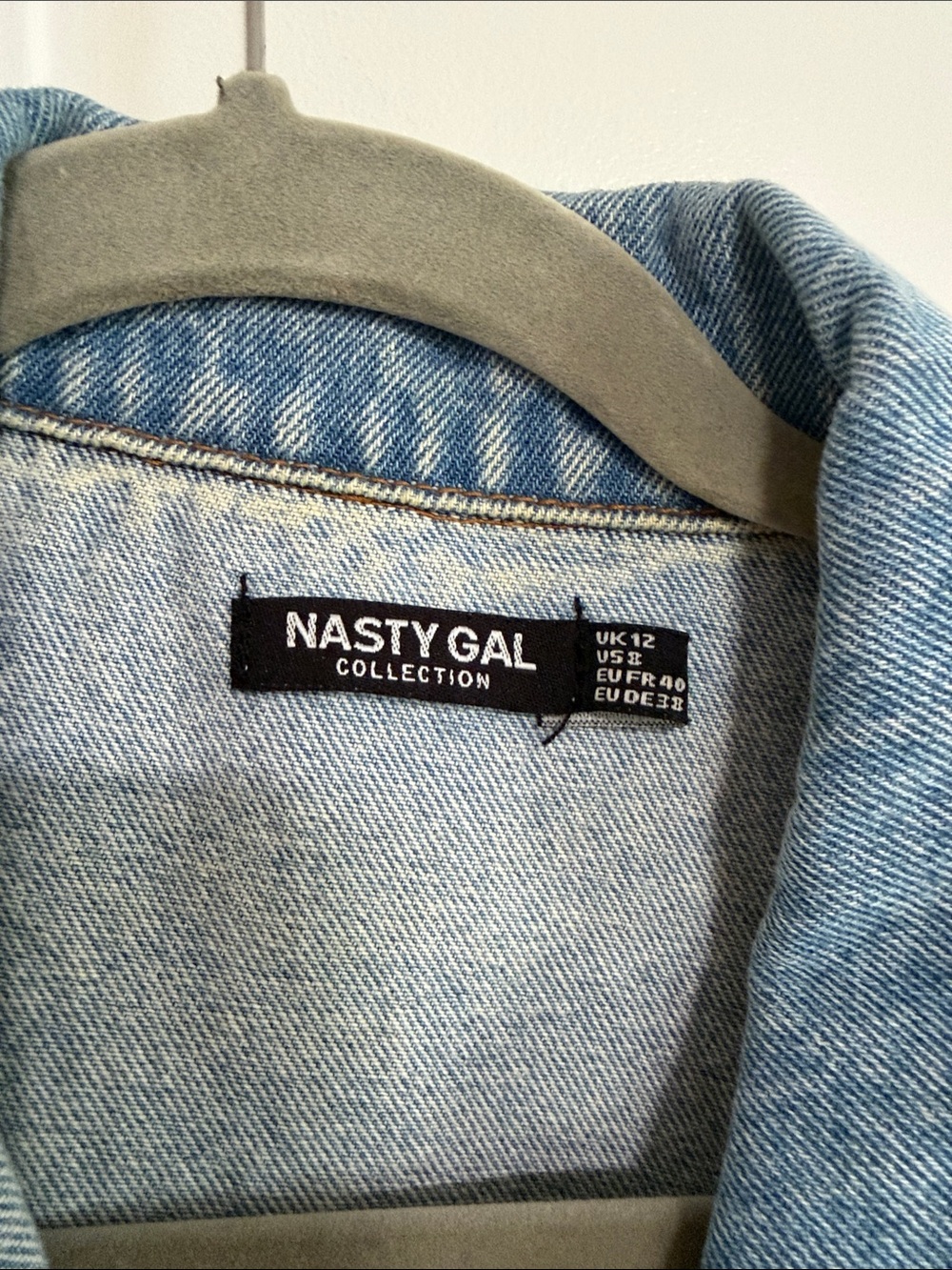 Nasty Gal Light Blue Denim Short-Sleeve Zip Jumpsuit - Picture 2 of 5